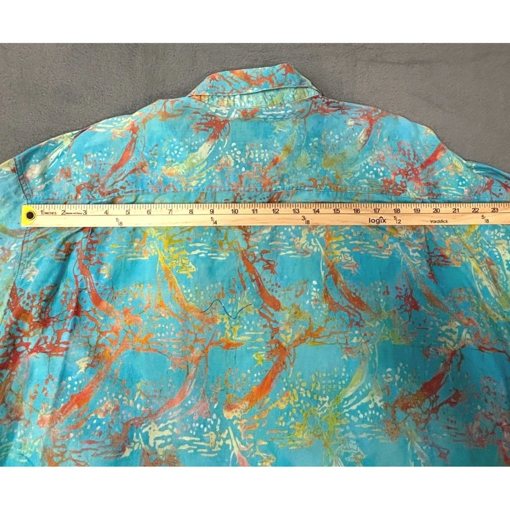 Tybee Island Clothing Company Hawaiian Camp Shirt Men's 1X Tropical100% Cotton